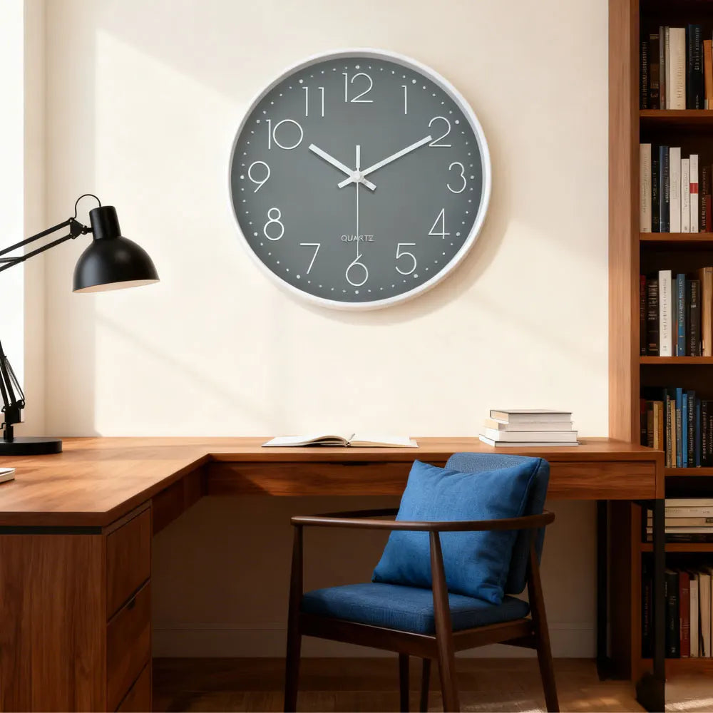 Minimalist Quartz Wall Clock – Silent, Modern Design