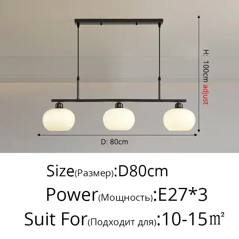 Nordic Glass Pendant Light – Modern LED for Dining & Kitchen