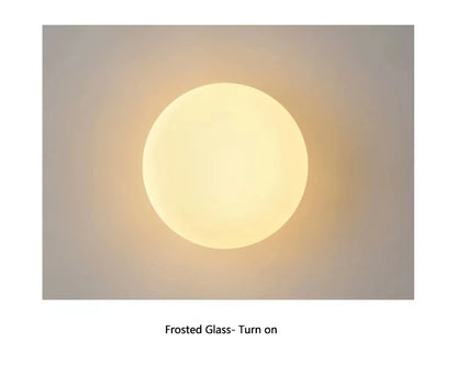 Ball Wall Light for Bedside | Milky White Round
