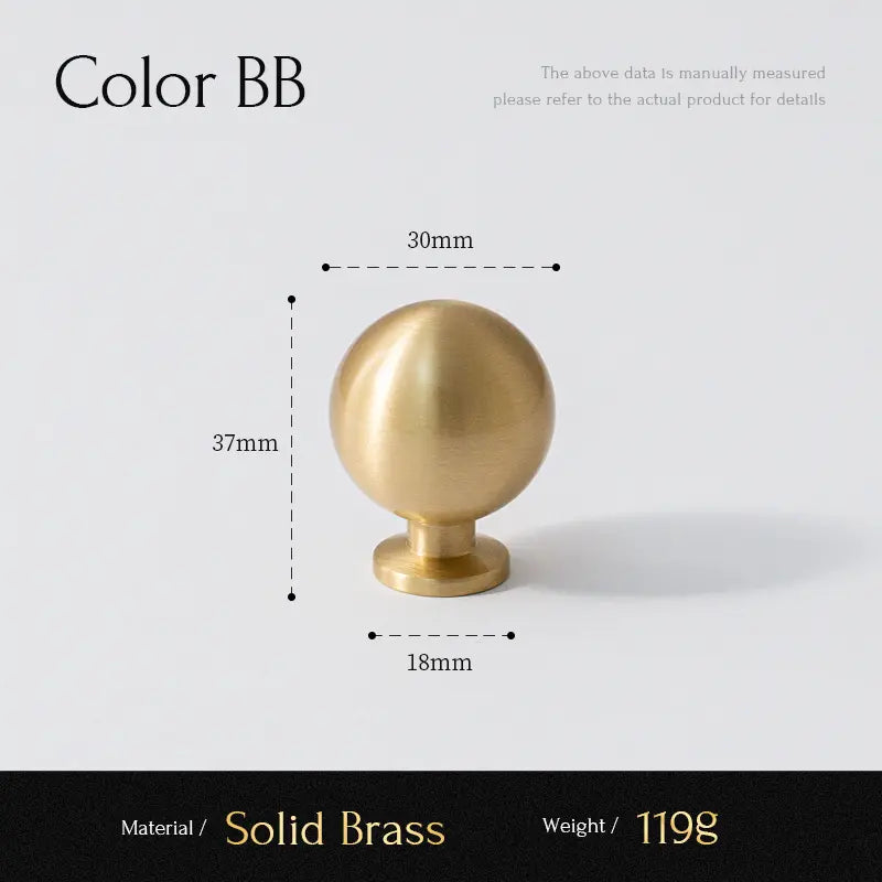 Brass Round Knob - Modern Gold Drawer Pull | sitezone test 02