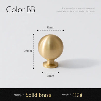 Brass Round Knob - Modern Gold Drawer Pull | sitezone test 02