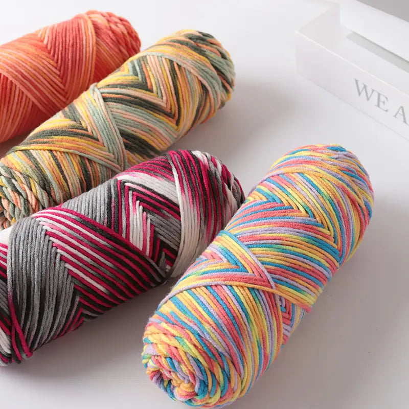 Dyed Milk Cotton Yarn - DIY Knitting & Crochet | sitezone test 02