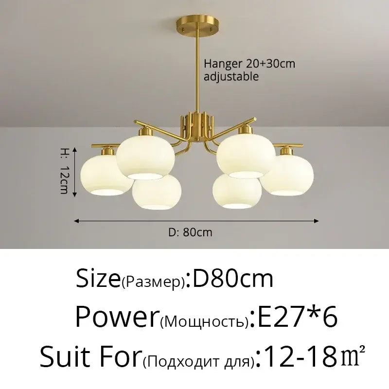 Nordic Glass Pendant Light – Modern LED for Dining & Kitchen