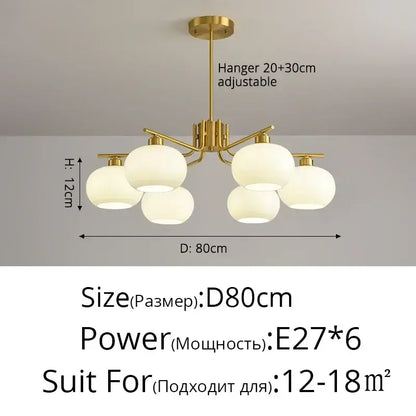 Nordic Glass Pendant Light – Modern LED for Dining & Kitchen