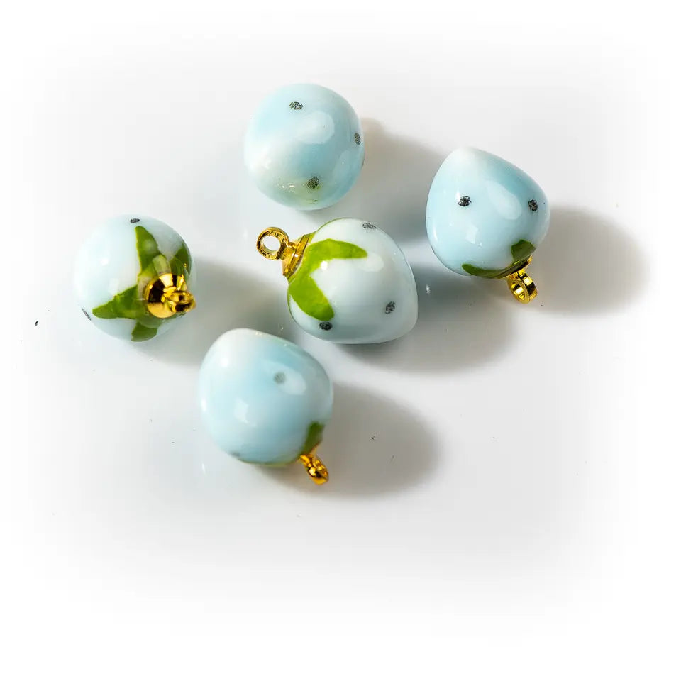 Strawberry Ceramic Beads - Retro Jewelry Pendant