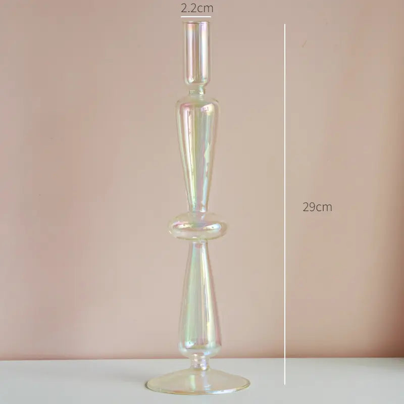Rainbow Glass Candle Holder – Adds Color & Style