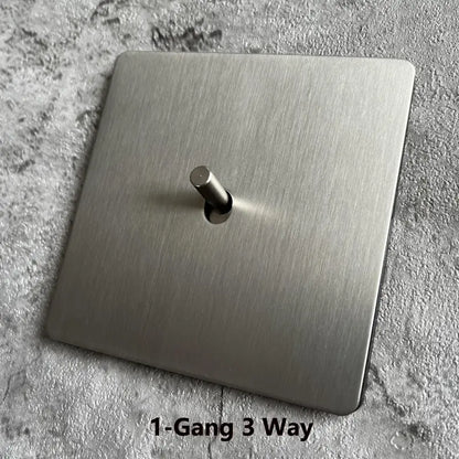 Matte Stainless Steel Wall Switch - USB & EU Outlet | sitezone test 02