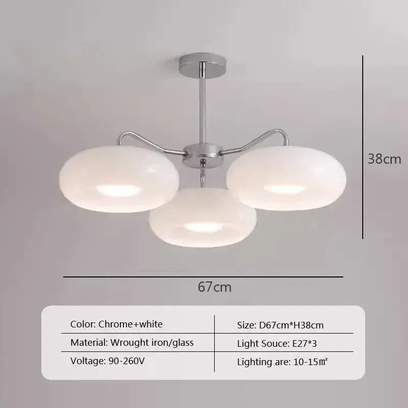 Brass & Glass Chandelier - Mid-Century Modern Pendant Light | sitezone test 02