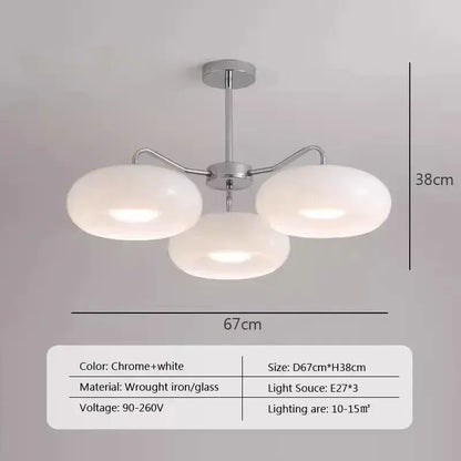 Brass & Glass Chandelier - Mid-Century Modern Pendant Light | sitezone test 02