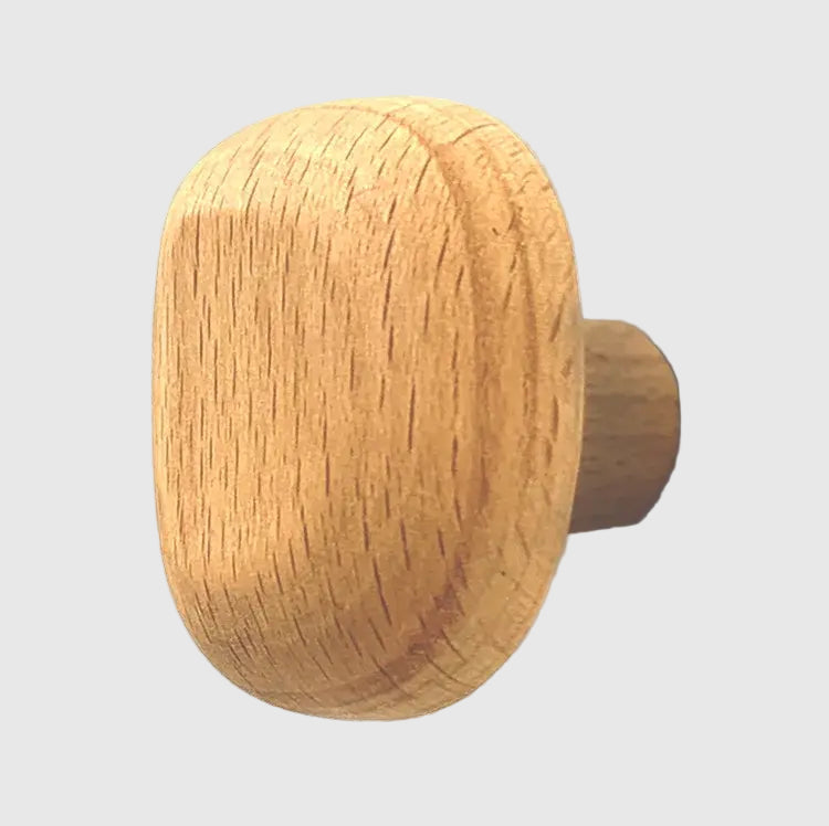 Scandinavian Wood Coat Hook – Pebble Design, Wall Mount