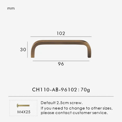 Solid Brass Cabinet Pulls – Modern Bent Design | sitezone test 02