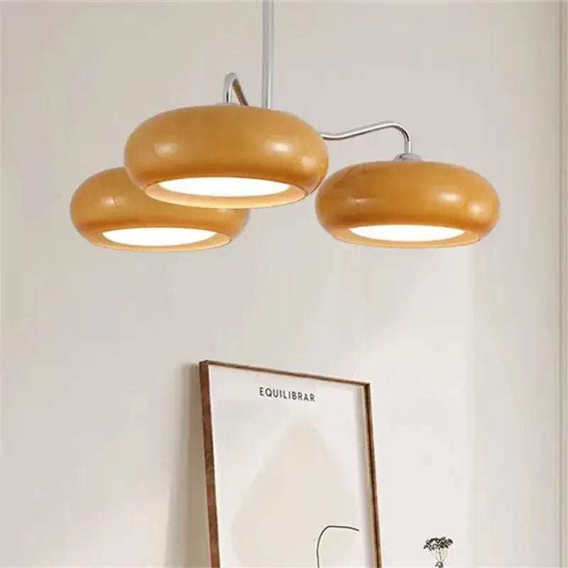 Brass & Glass Chandelier - Mid-Century Modern Pendant Light | sitezone test 02