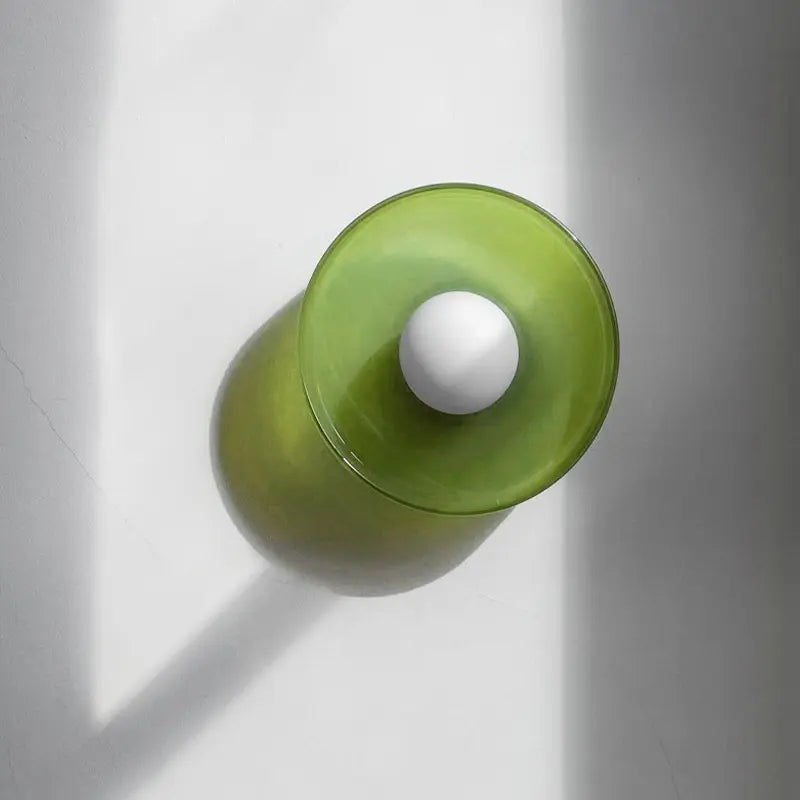 Minimalist Wall Lamp – Round Glass for Bedroom & Living Room