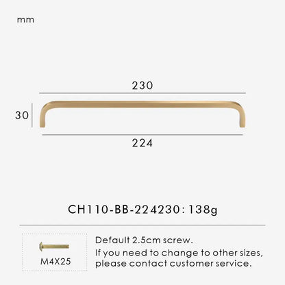 Solid Brass Cabinet Pulls – Modern Bent Design | sitezone test 02