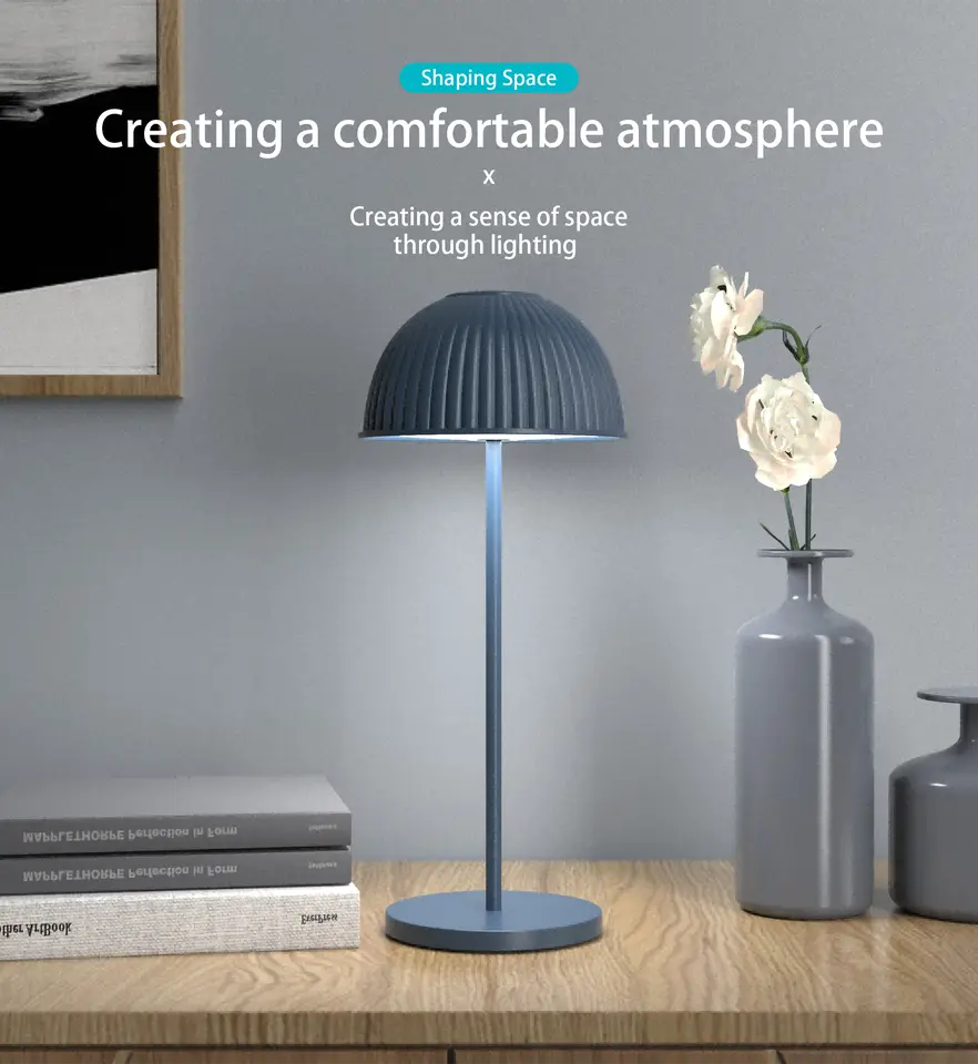 Portable Mushroom LED Table Lamp - Rechargeable & Folding
