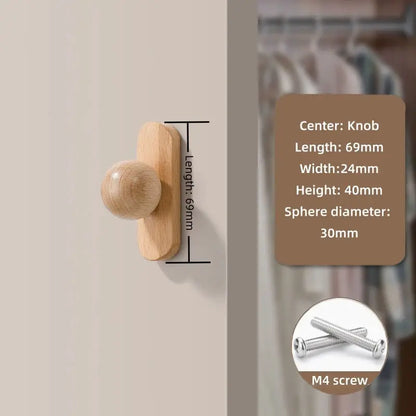 Walnut Cabinet Knobs – Minimalist Round Drawer Pulls