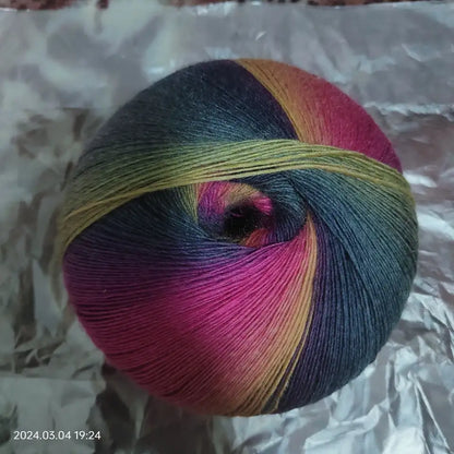 Rainbow Gradient Yarn - 200g/1600m for Crochet