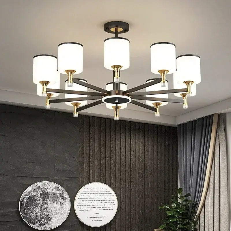 Modern Gold Chandelier - Luxury Lighting for Living Room
