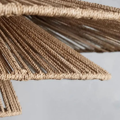 Wabi Sabi Rattan Chandelier – Vintage Japanese Style