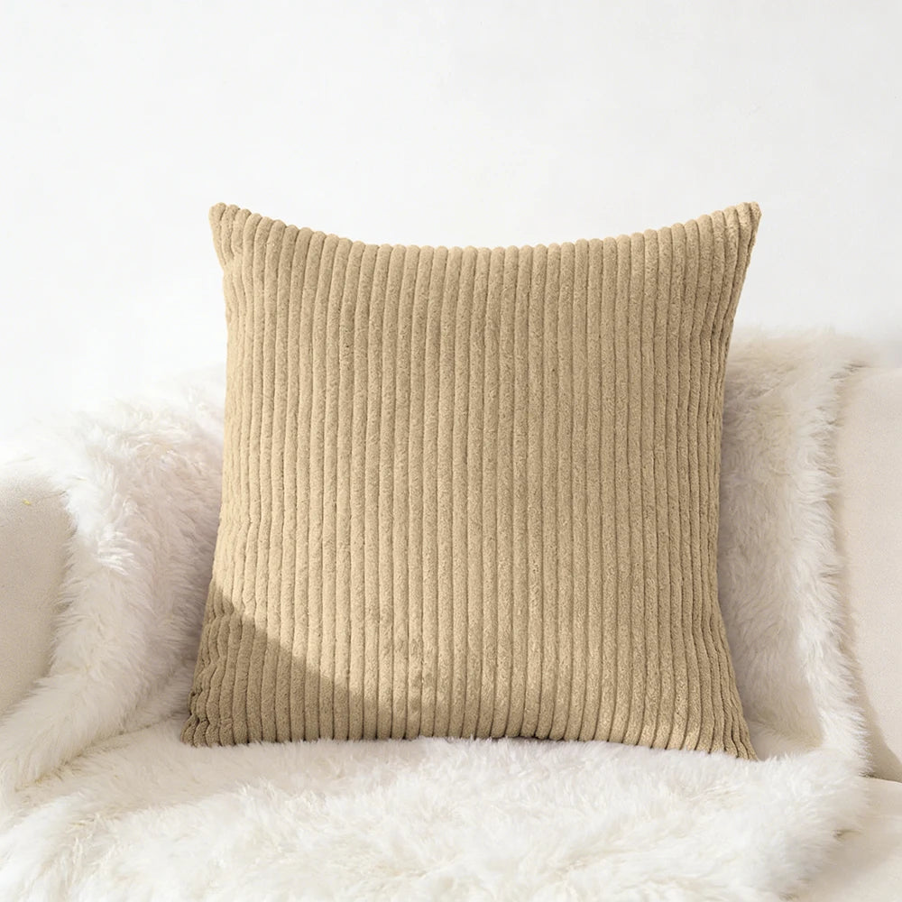 Corduroy Pillow Cover - Soft Flannel Cushion