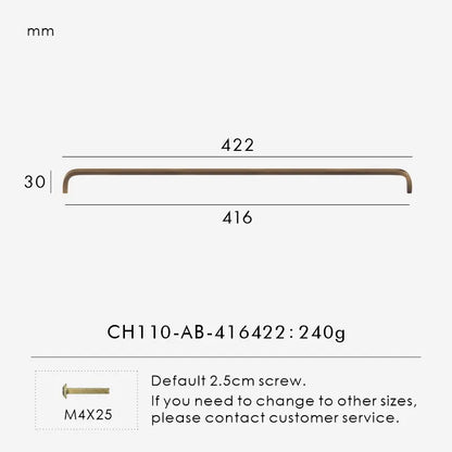 Solid Brass Cabinet Pulls – Modern Bent Design | sitezone test 02