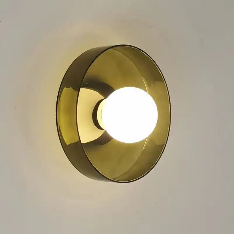 Minimalist Wall Lamp – Round Glass for Bedroom & Living Room