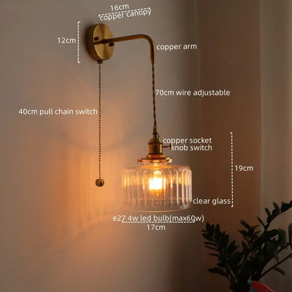 Vintage Green Glass Wall Sconce – Pull Chain Switch | sitezone test 02