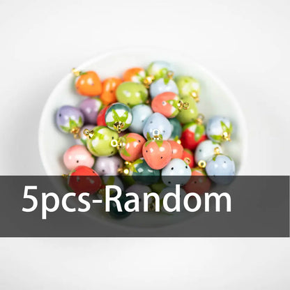 Strawberry Ceramic Beads - Retro Jewelry Pendant