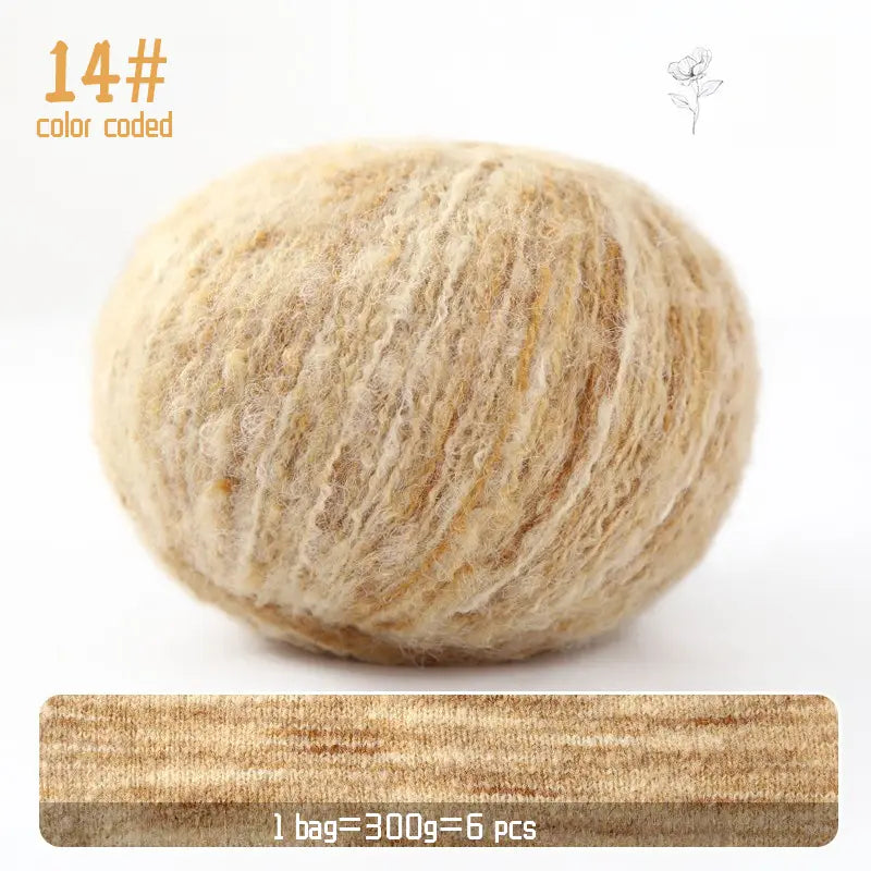 Gradient Mohair Yarn - 300g Colorful Blend for Knitting