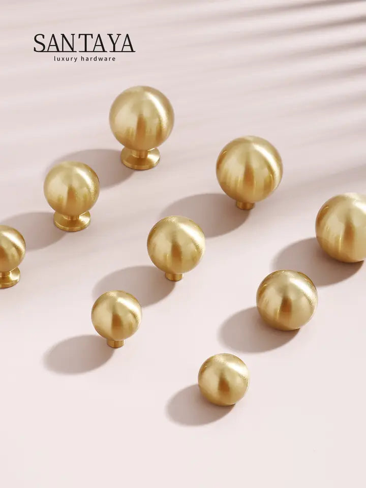 Brass Round Knob - Modern Gold Drawer Pull | sitezone test 02