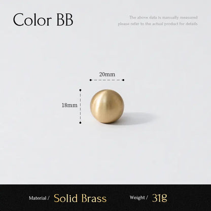 Brass Round Knob - Modern Gold Drawer Pull | sitezone test 02