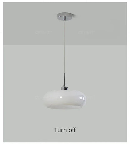 Orange Bauhaus Pendant Light | Glass & Steel