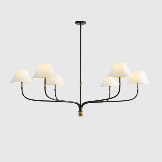 Collins Round Chandelier - Fabric Branch Lamp | Sitezone Test 02