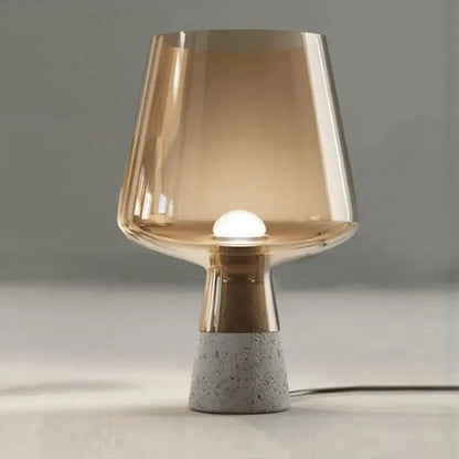 Modern Floor Lamp - Cement Base & Glass Shade | sitezone test 02