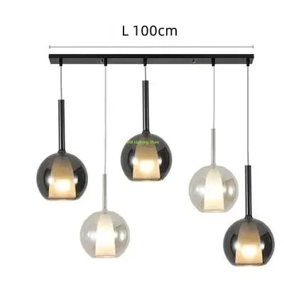 Italian Bubble Glass Pendant Light – Luxury LED for Dining