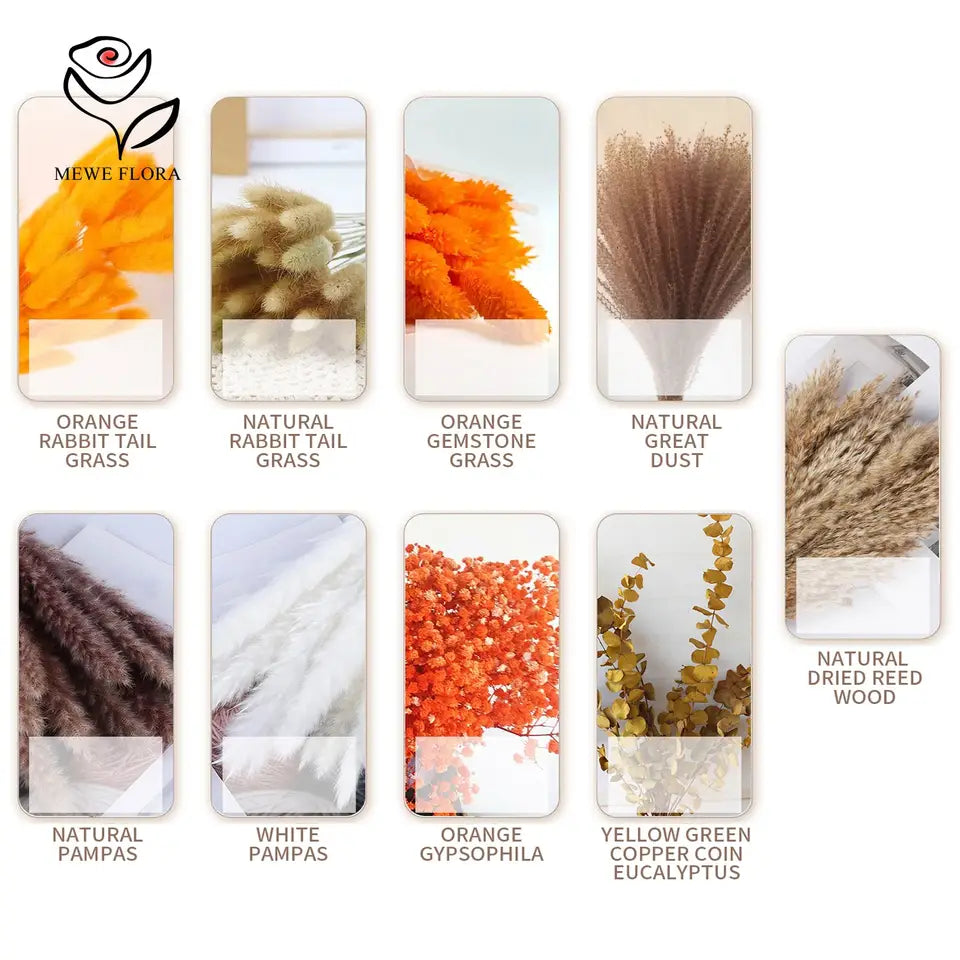 Dried Pampas Grass Bouquet - Autumn Rustic Home Decor