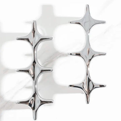 Chrome Cabinet Handle – Modern Cross Design for Drawers