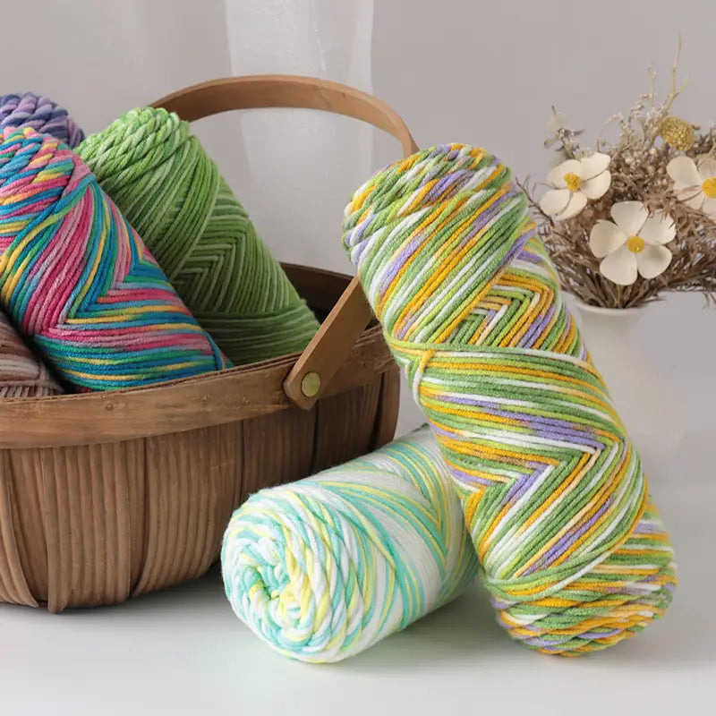 Dyed Milk Cotton Yarn - DIY Knitting & Crochet | sitezone test 02