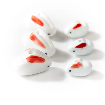 Hand-Painted Rabbit Pottery Beads - Unique Pendant Jewelry | sitezone test 02