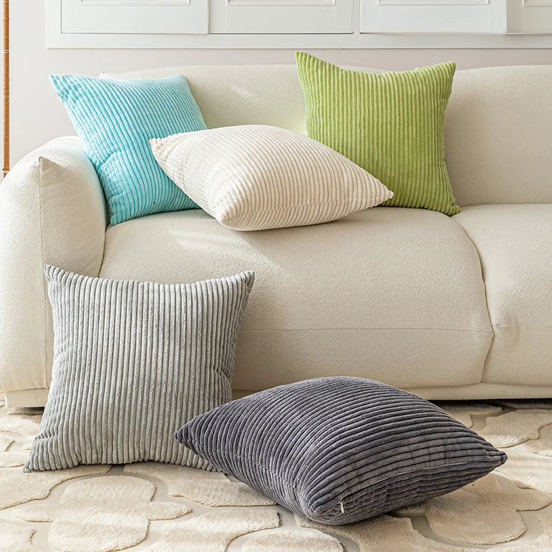 Corduroy Pillow Cover - Soft Flannel Cushion