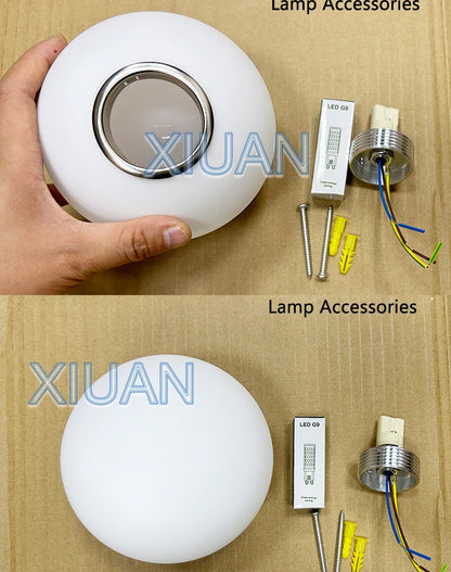 Ball Wall Light for Bedside | Milky White Round