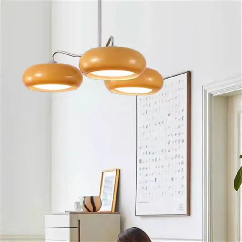 Brass & Glass Chandelier - Mid-Century Modern Pendant Light | sitezone test 02