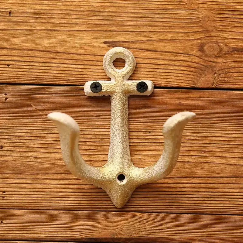 Anchor Wall Hook Rack - Rustic Cast Iron for Entryway | sitezone test 02