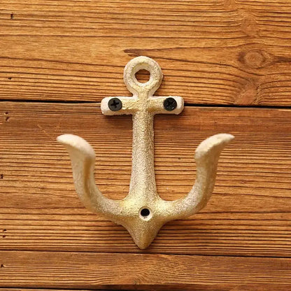 Anchor Wall Hook Rack - Rustic Cast Iron for Entryway | sitezone test 02
