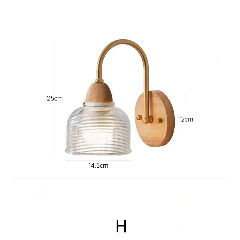 Modern Wooden Wall Lamp – LED Bedside Reading Light