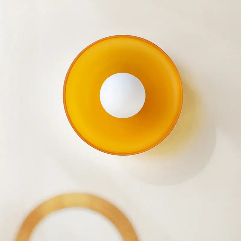 Minimalist Wall Lamp – Round Glass for Bedroom & Living Room