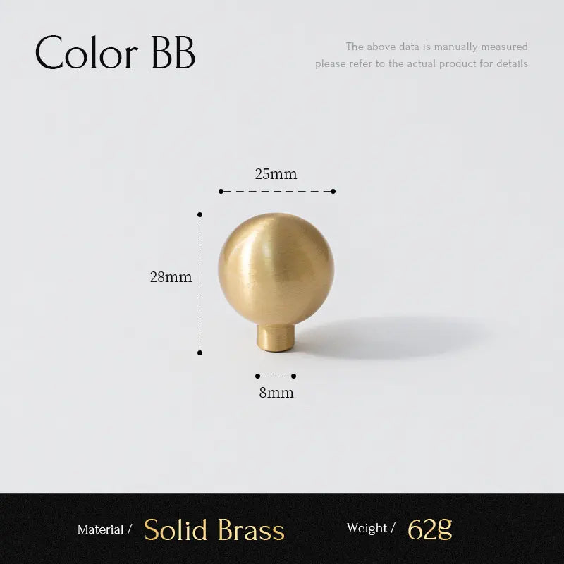 Brass Round Knob - Modern Gold Drawer Pull | sitezone test 02