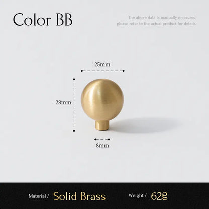 Brass Round Knob - Modern Gold Drawer Pull | sitezone test 02
