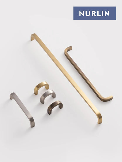 Solid Brass Cabinet Pulls – Modern Bent Design | sitezone test 02