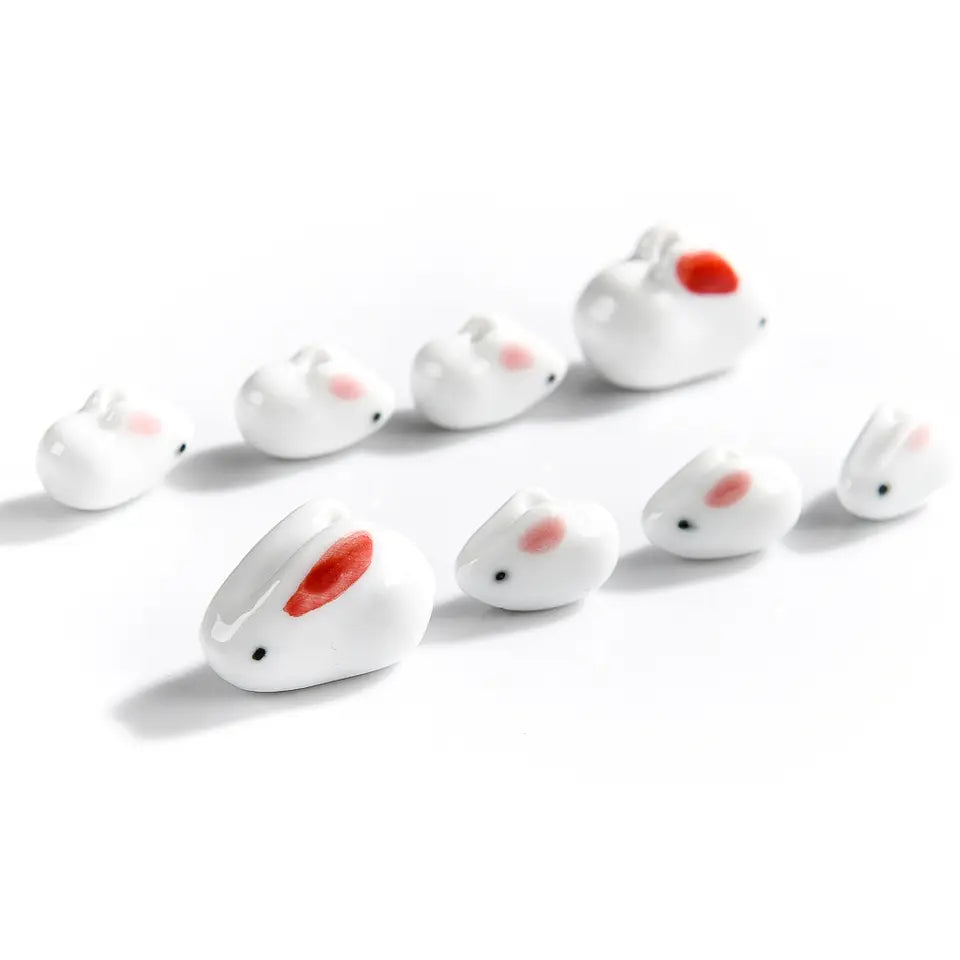 Hand-Painted Rabbit Pottery Beads - Unique Pendant Jewelry | sitezone test 02